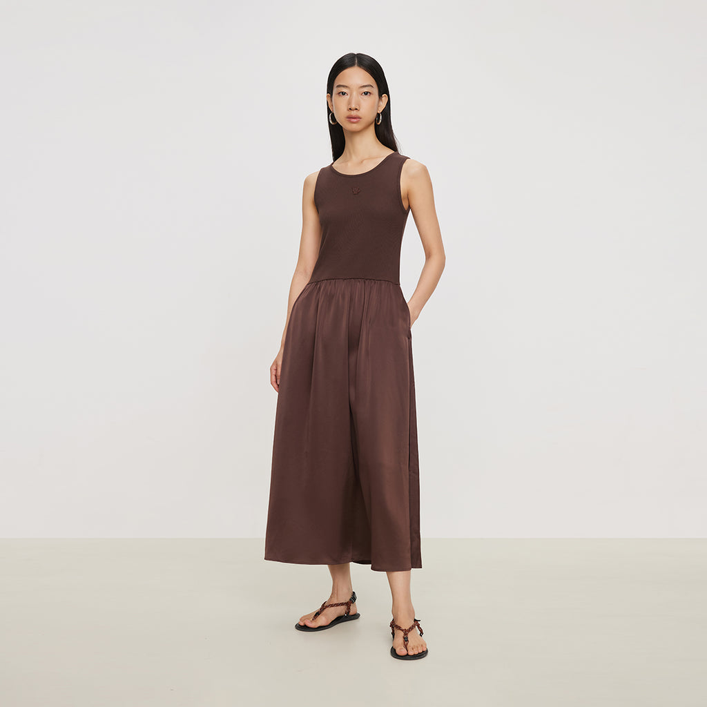 Deep Cozy Acetate Long Dress