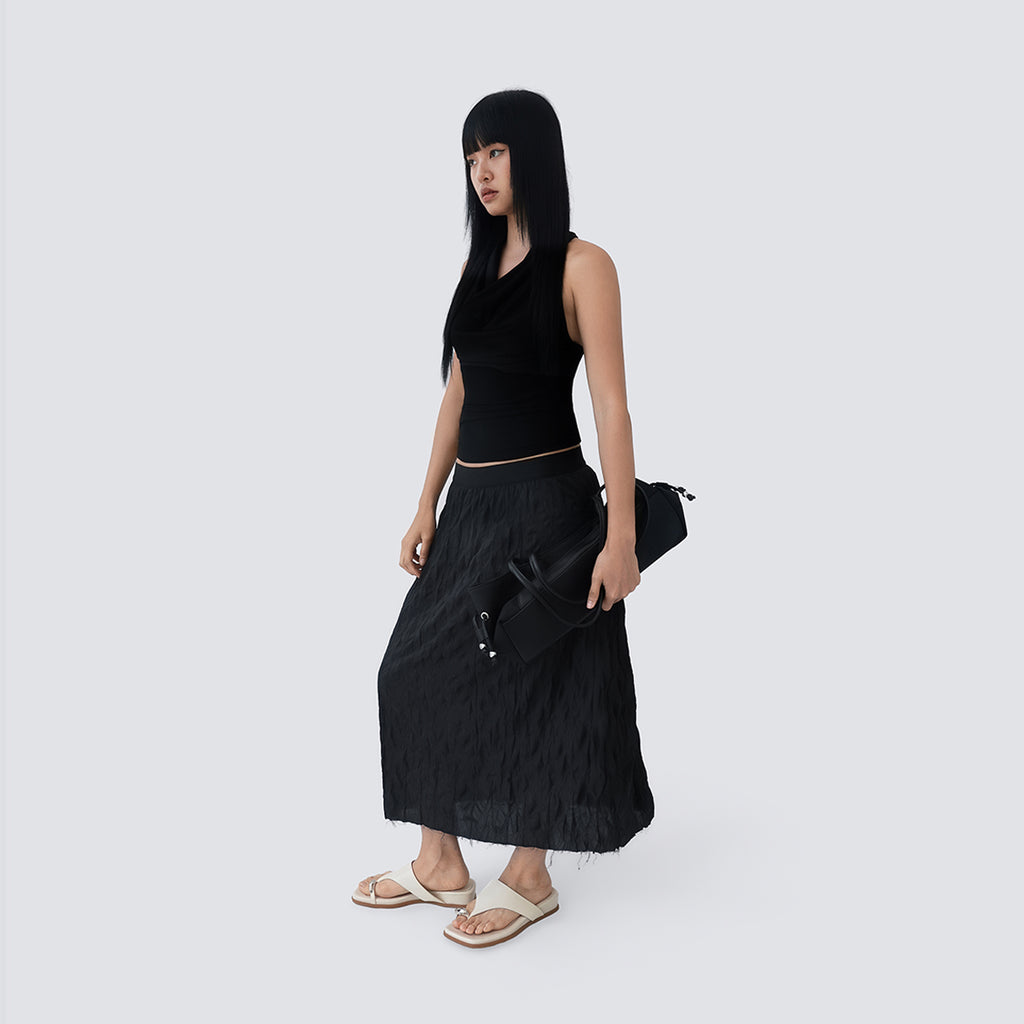 Pleated Midi Skirt