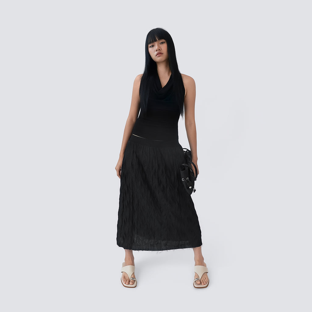 Pleated Midi Skirt