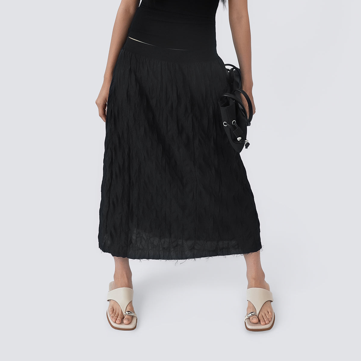 Pleated Midi Skirt
