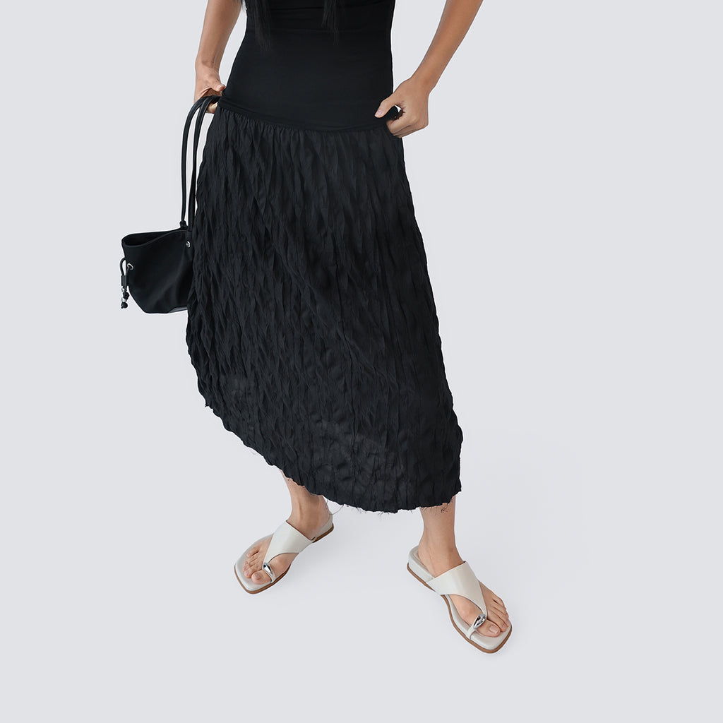 Pleated Midi Skirt