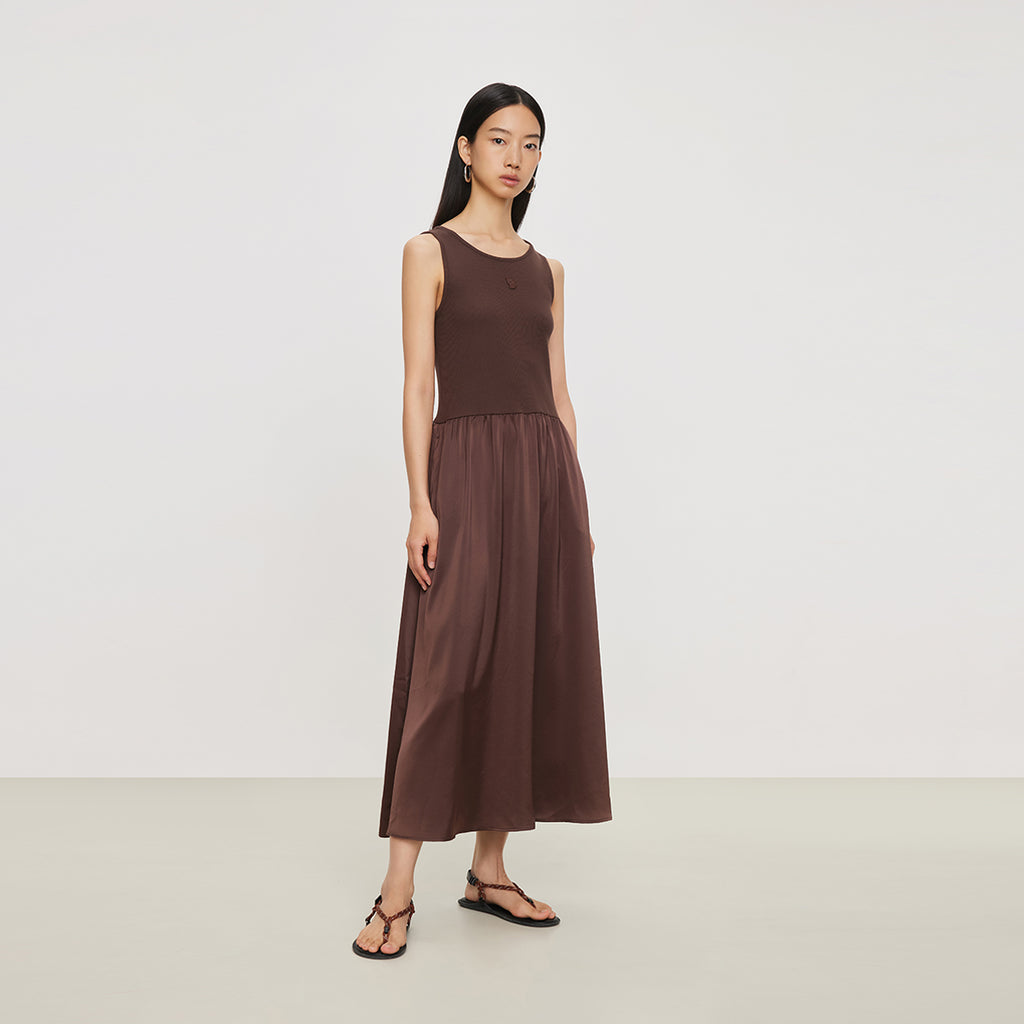 Deep Cozy Acetate Long Dress