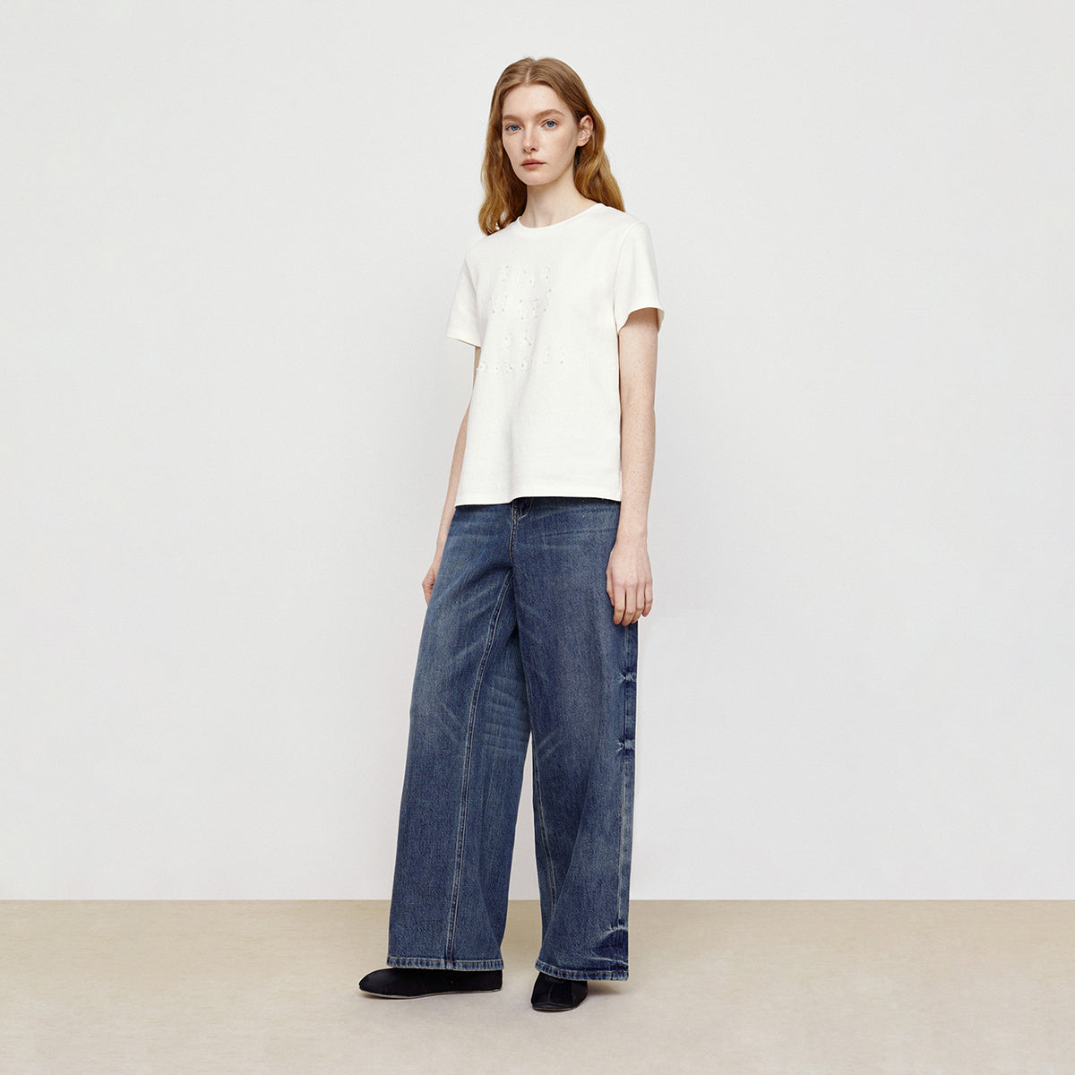 Sparkling Diamond Decorative Jeans