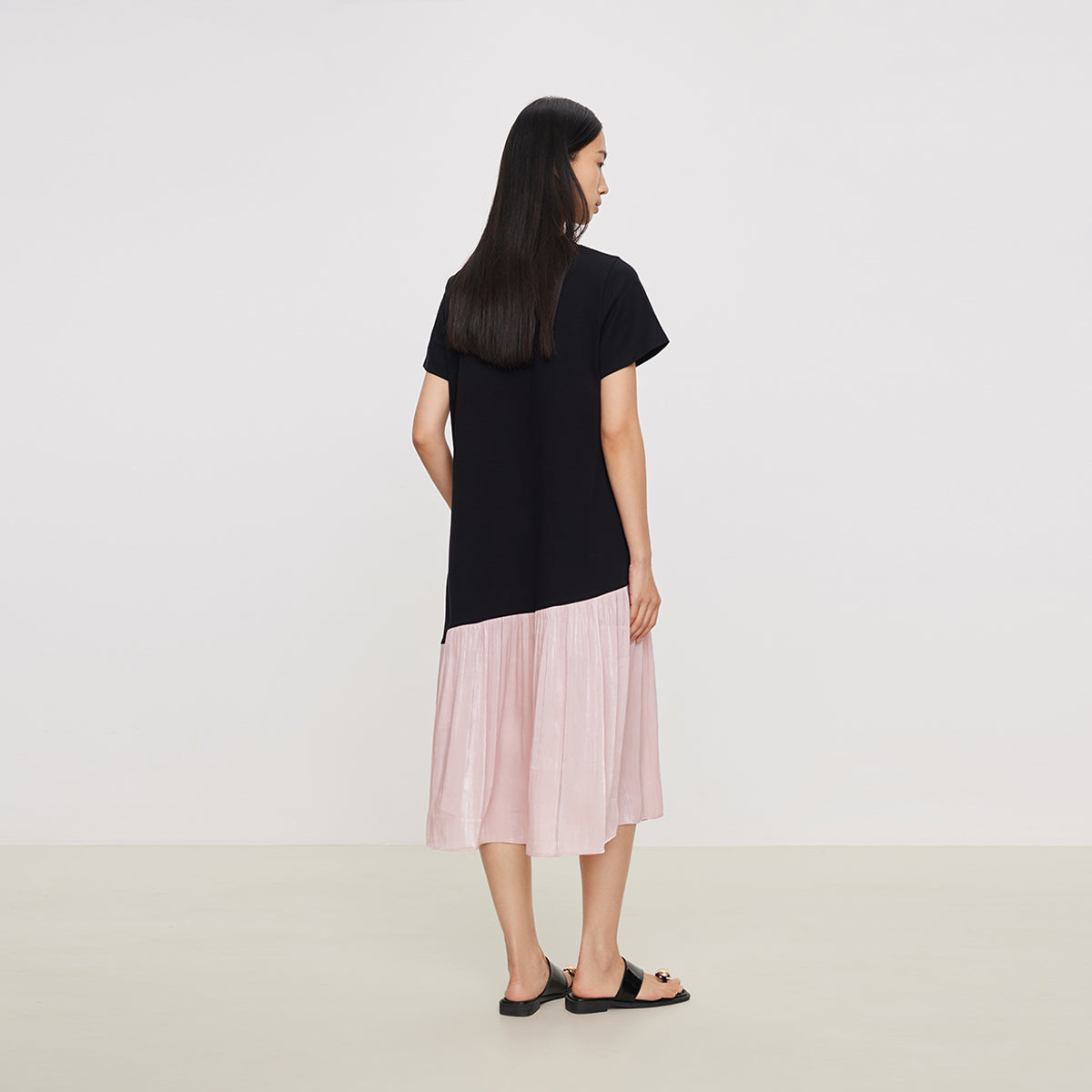 Colorblocked Fishtail Dress
