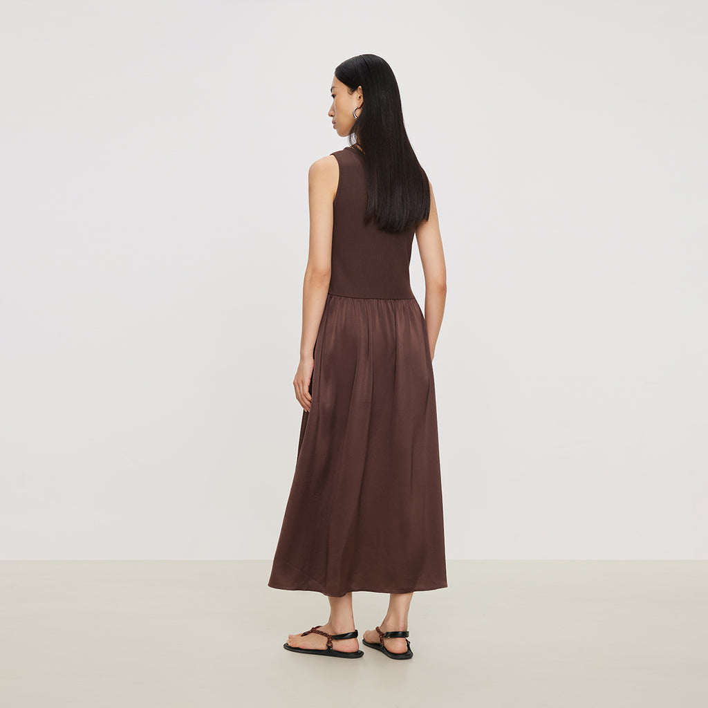 Deep Cozy Acetate Long Dress
