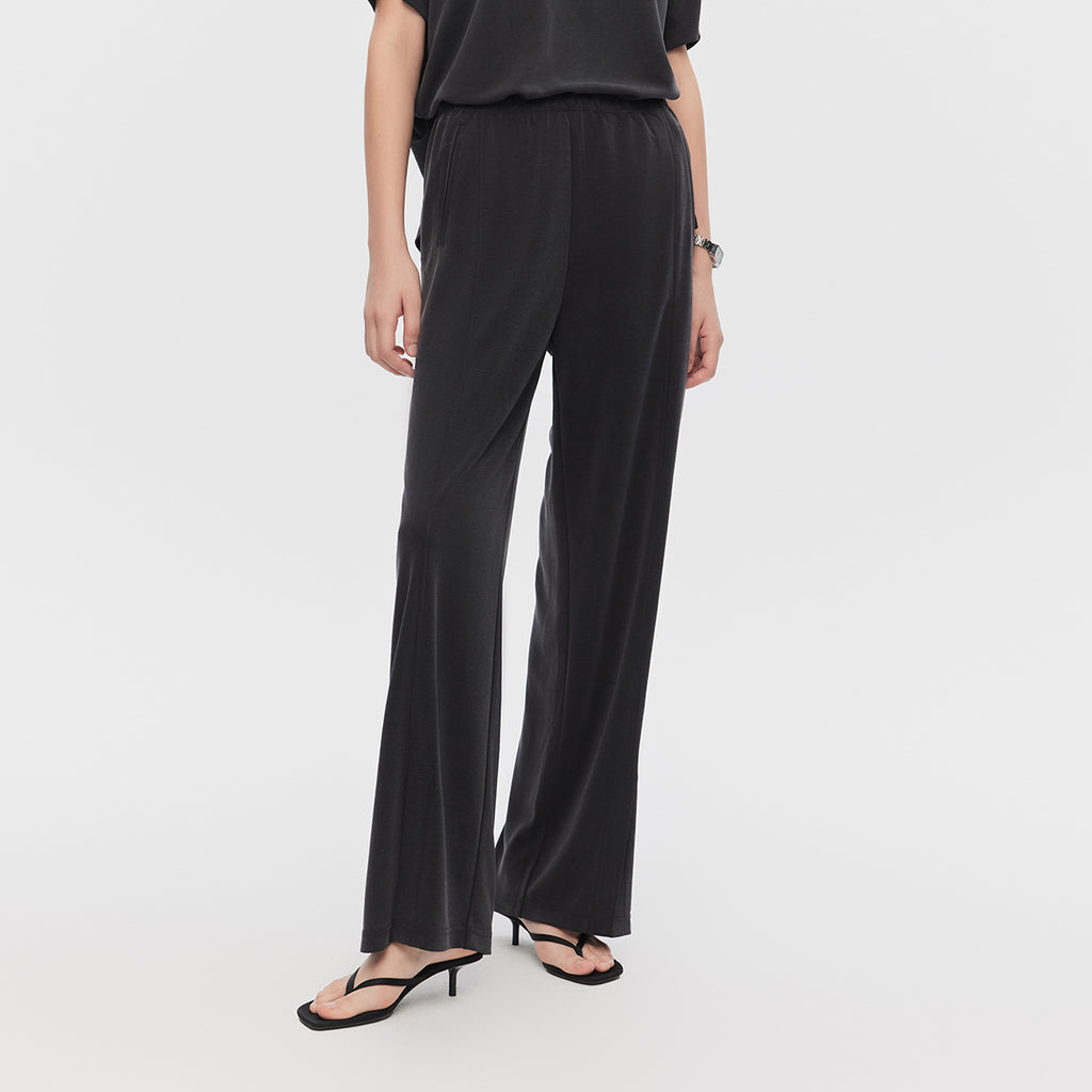 Slouchy Smocked Suit-Pants