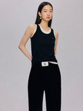 False Two Piece Slim Fit Woolen Vest