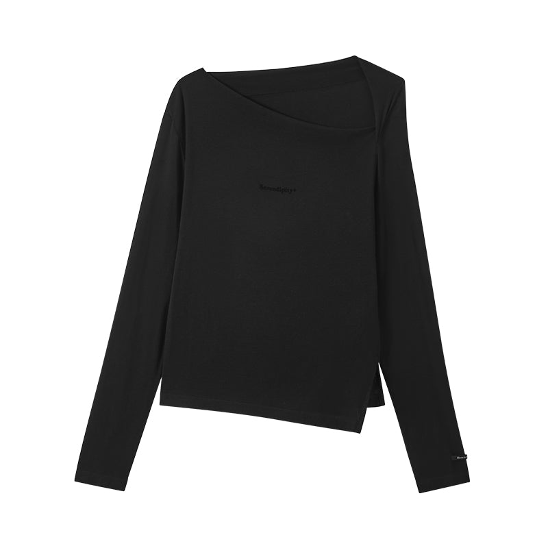 Elegant Night Sky Sloping Shoulder Top