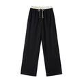 Patchwork waistband suit pants