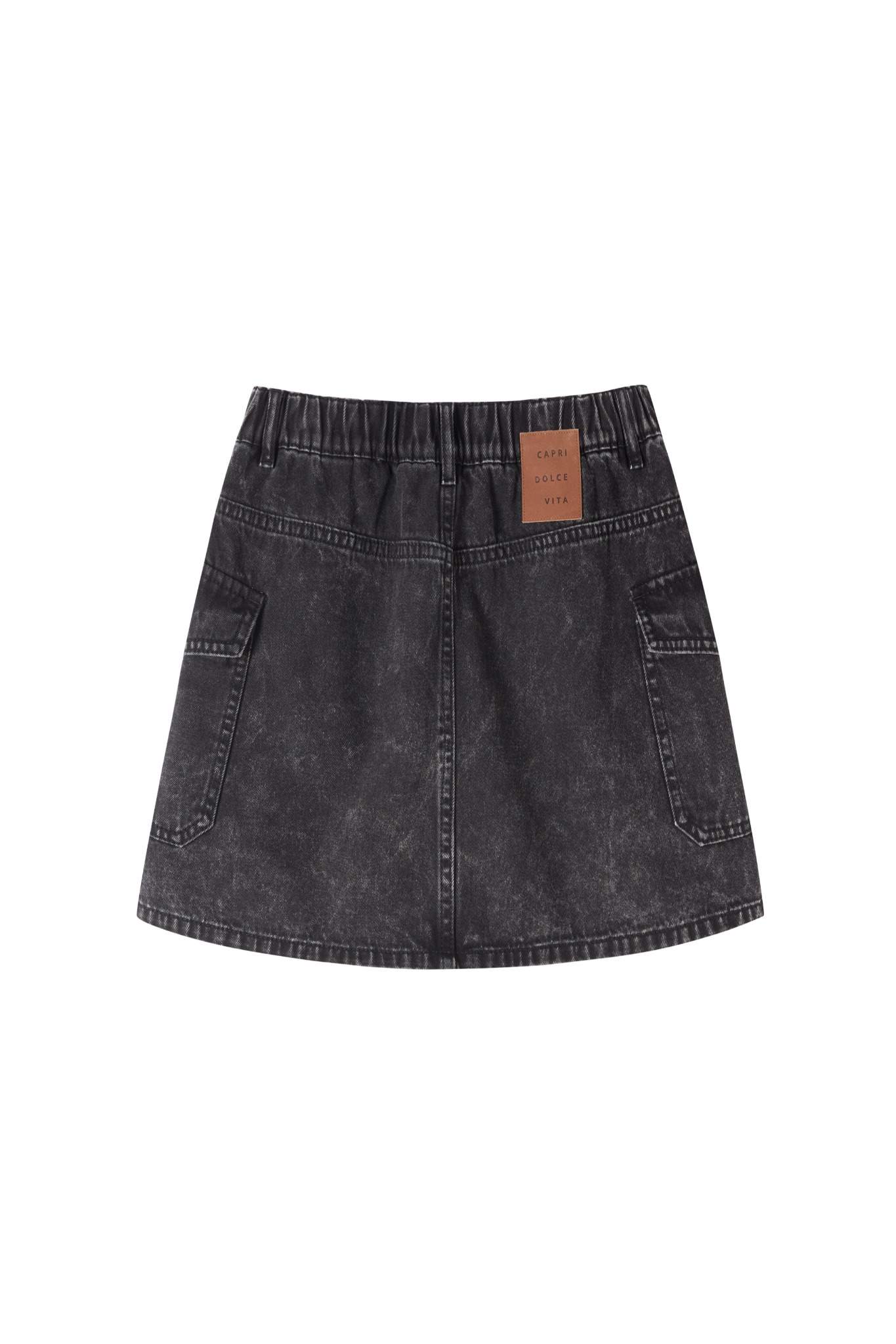 Carbon Gray Denim Skirt